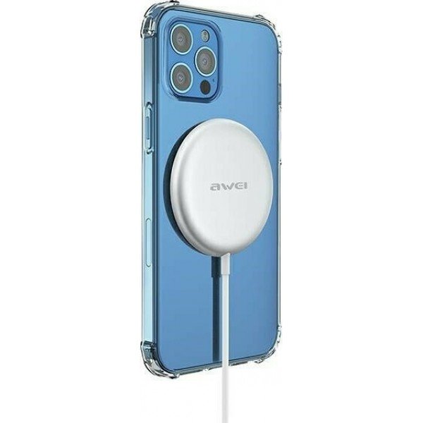 Awei Ασύρματος Φορτιστής (Qi Pad) 15W Λευκός (W10)